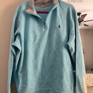 Polo by Ralph Lauren Men's Blue Quarter-Zip Sweater